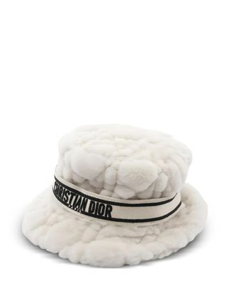 Dior Cappello Cannage con logo anni 2010 - Bianco