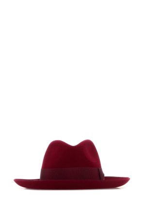 Borsalino Burgundy Wool Blend Alexander Hat