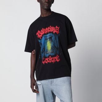 Balenciaga Salon de Couture cotton jersey T-shirt in black