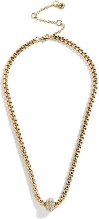 BaubleBar Jonie Pav&eacute; Pendant Necklace in Gold/Clear at Nordstrom