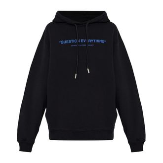 Off-white Hoodies & sweatvesten, Dames, Zwart, L, Katoen, Gedrukte Sweater