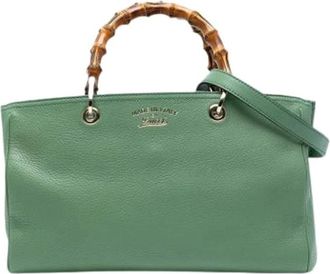 Gucci Pre-owned Handbags, female, Green, Size: ONE SIZE Pre-owned Leather Handbag