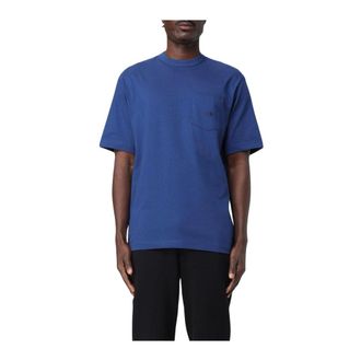 The North Face T-Shirts, male, Blue, XS, Pocket Tee Short Sleeve Casual