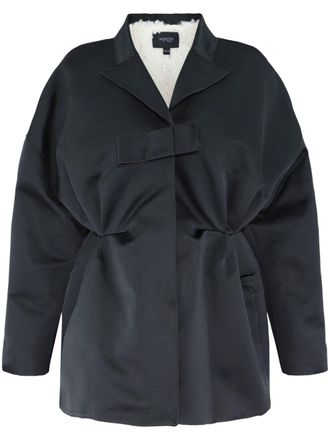 Giambattista Valli Satijnen jack met oversized strikdetail - Zwart