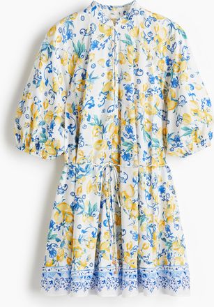 H&M Kleid mit Bindegürtel - White