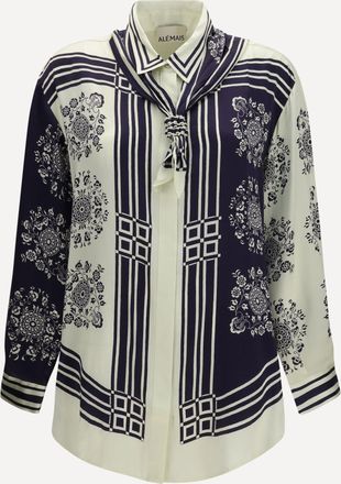 Alemais Camicia Banderra in seta con foulard Woman 10