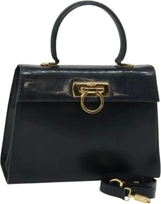 Ferragamo Pre-owned Handbags, female, Black, Size: ONE SIZE Pre-owned Hand Bag