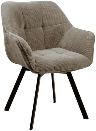 Clp Clp - Silla De Comedor Jordi Con Tapizado De Pana Marr&oacute;n