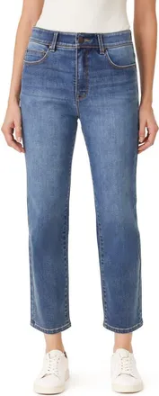 Curve Appeal Effortless 27-Inch High Rise Slim Straight Leg Jeans in Capri at Nordstrom Rack, Size 10
