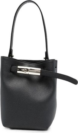 Longchamp Tassen, Dames, Zwart, ONE Size, Leer, Le Smart XS Bucket Bag