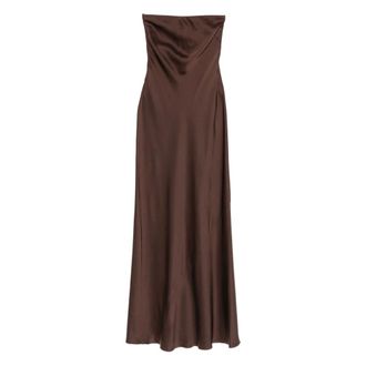 Forte_Forte Kleedjes, Dames, Bruin, S, Satijn, My Dress