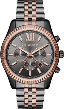 Michael Kors Zwarte RVS Quartz Horloge - Heren - Horloges - Zwart - ONE Size - Accessoires