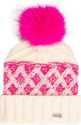 San Diego Hat Company Faux Fur Pom Beanie in White at Nordstrom Rack