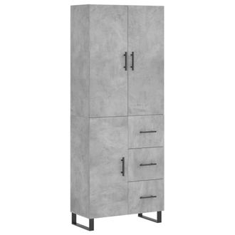 Berkfield Home Highboard Concrete Grey 69.5x34x180 cm Engineered Wood
