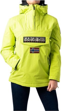 Napapijri Gele Rainforest Jas Stijlvol Verfijnd - Dames - Zomerjassen - Geel - XS - Leer - Jassen