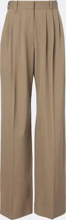 The Row Daniela pleated wool wide-leg pants