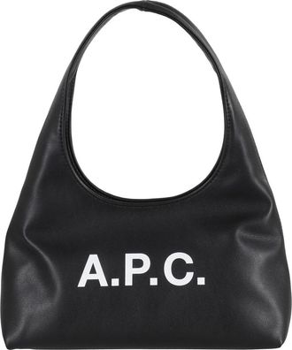 A.P.C. A.p.c., Tassen, Dames, Zwart, ONE Size, Leer, Zwarte Eco-Leren Schoudertas Ninon