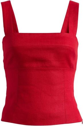 Reformation Darci Linen Tank in Lipstick at Nordstrom, Size 10