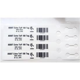Zebra 8000t Extra Tuff 180 Tag Blanco