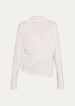 Vince Draped Funnel Neck Top