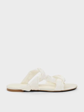 Charles & Keith Ruched-Strap Slide Sandals