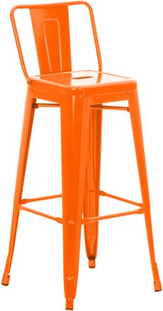 Clp Taburete De Bar De Metal Mason Naranja