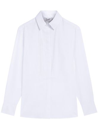 Pence White Miley Long Sleeve Cotton Shirt