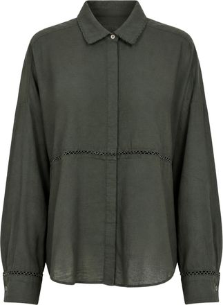Pomandere Forest Openwork Cotton-Wool Shirt