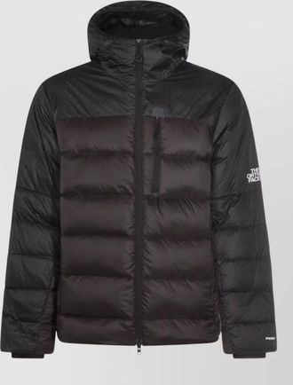 The North Face hooded quilted down jacket with elastic cuffs