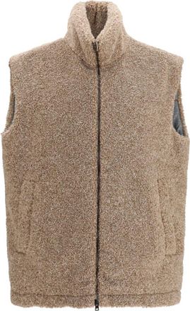 Herno Beige Sleeveless Fleece Jacket
