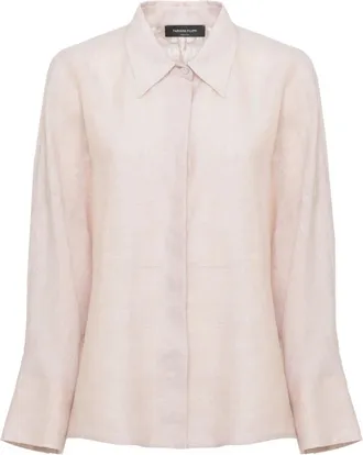 Fabiana Filippi Dames, Blouses & Shirts, Beige, Maat: XS Linnen