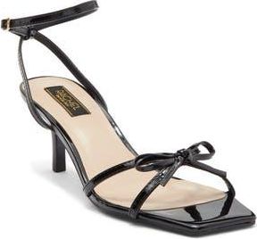 Rachel Roy Sybil Bow Ankle Strap Sandal in Black Patent at Nordstrom Rack, Size 8.5
