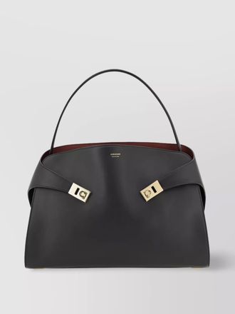 Ferragamo structured leather shoulder bag