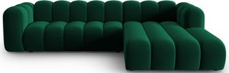 MICADONI 4-Sitzer Design Modul Ecksofa Lupine mit Eckteil rechts - Samtbezug