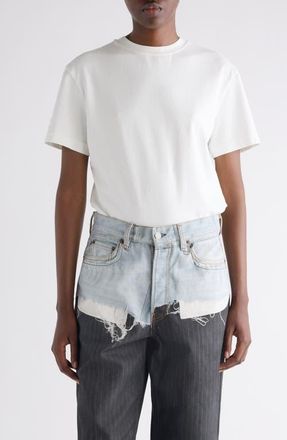 Acne Studios Gender Inclusive Cotton Crewneck T-Shirt in Ice White at Nordstrom, Size X-Large