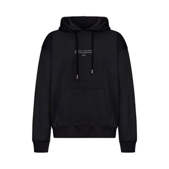 Off-white Hoodies, male, Black, Size: S 44Mbb085S26F009001 Oversized Hoodie