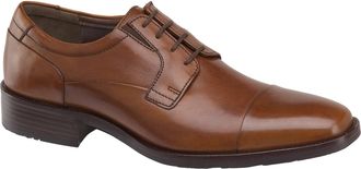 Johnston & Murphy Mens Lancaster Cap Toe Shoe In Tan Leather