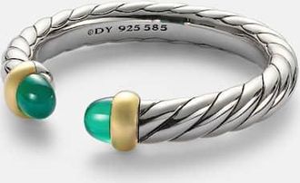 David Yurman Anello Cable Collectibles Collection in argento sterling con onice