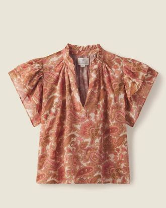 Trovata Clover Blouse In Autumn Paisley