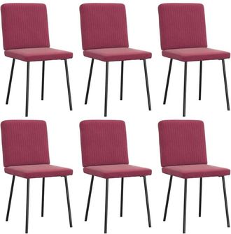 vidaXL Vidaxl - Sillas De Comedor 6 Unidades Terciopelo Rojo Tinto