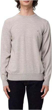 Brooksfield Crewneck Knit - Heren - Ronde hals truien - Beige - XL - Wol - Truien & Vesten