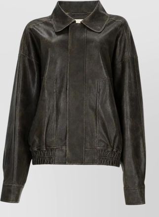 Alysi leather bomber jacket