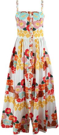 Borgo De Nor Floral Jimena Cotton Maxi Dress Size XS