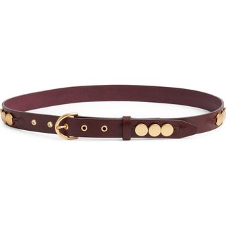 Rag & Bone Luna Leather Belt in Deep Plum at Nordstrom, Size X-Small