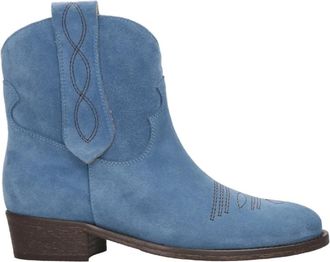 Via Roma 15 Cowboylaarzen - Dames - Cowboylaarzen - Blauw - 39 EU - Leer - Schoenen