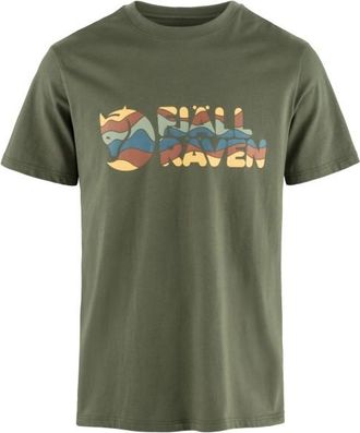 Fj&auml;llr&auml;ven Multicolor Logo T-Shirt T-Shirt f&uuml;r Herren | oliv