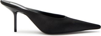 Victoria Beckham Sloan 75 Satin Mules - Black - 39 (IT39 / UK6)