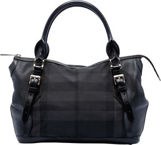 Burberry Pre-owned Burberry Beat Check Nylon Ellers Satchel Ladies FXXODAEK30SSQFD2