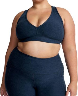 Beyond Yoga Spacedye Lift Your Spirits Bra - Plus In Navy