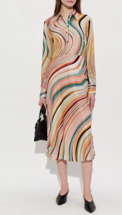 Paul Smith Dress With Stripe Pattern, Womens, Multicolour